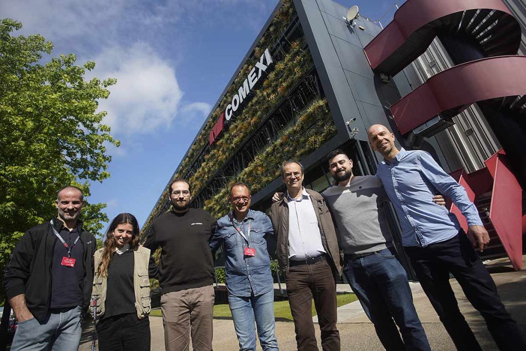 D’esquerra a dreta: Emili Aldabó, Berta Palahí, Josep Noguer, Joan Colomer, Joaquim Meléndez, Victor Micó i Marc Vinyoles. / Marc Martí